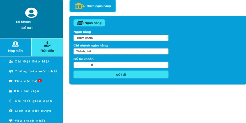 Quá trình hướng dẫn rút tiền tại Hi88 được thực hiện dễ dàng với 5 bước